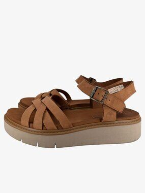 TIMBERLAND Safari Dawn Multi Rust Nubuck Chunky Buckle Sandals - Tan - Size 9